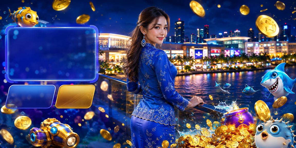 Permainan memancing gaya baju kurung di Johor Bahru Malaysia penuh warna